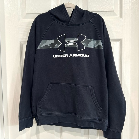 Under Armour Other - Under Armour Boys Faded Black Camo Hoodie Sweatshirt Youth Large Pocket Unisex